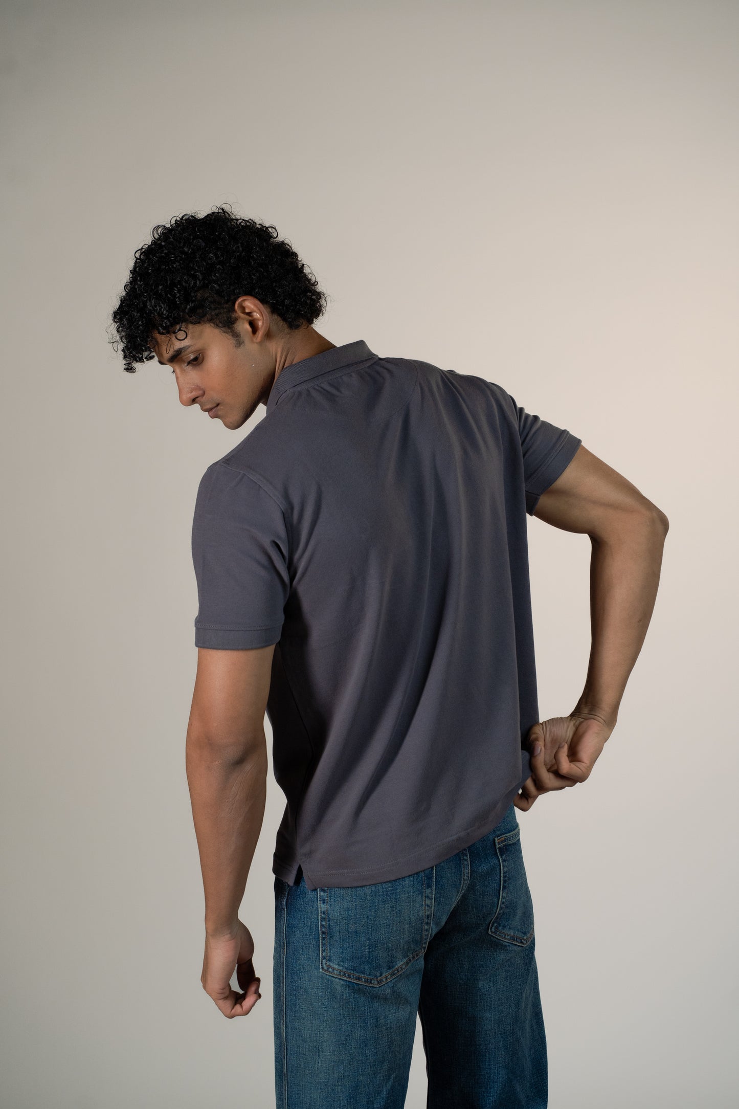 Buttonaire Polo Laurel Stretch - Carbon Grey