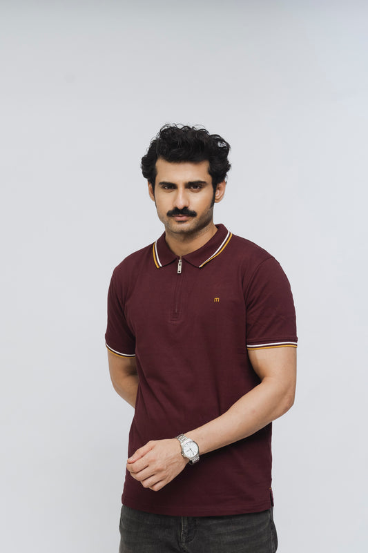 Zénzip Polo M Stretch Polo (Maroon)
