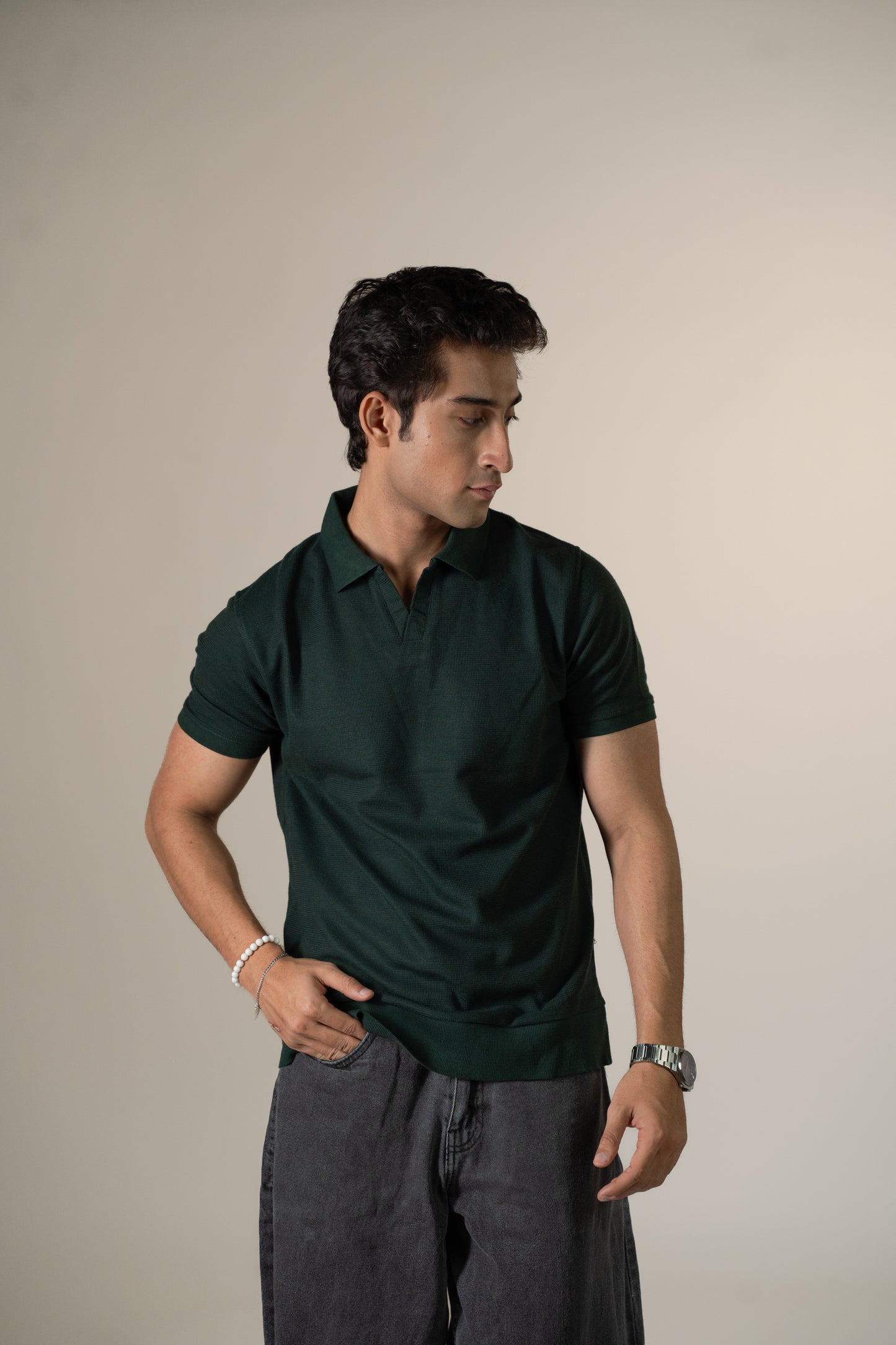 The Artisan V-Knit - Teal Green