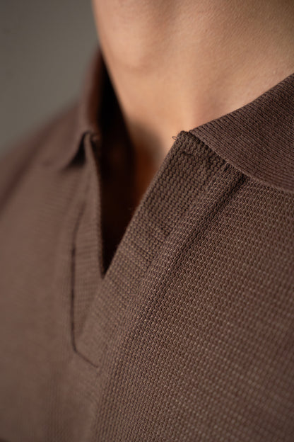 The Artisan V-Knit | Mocha Brown