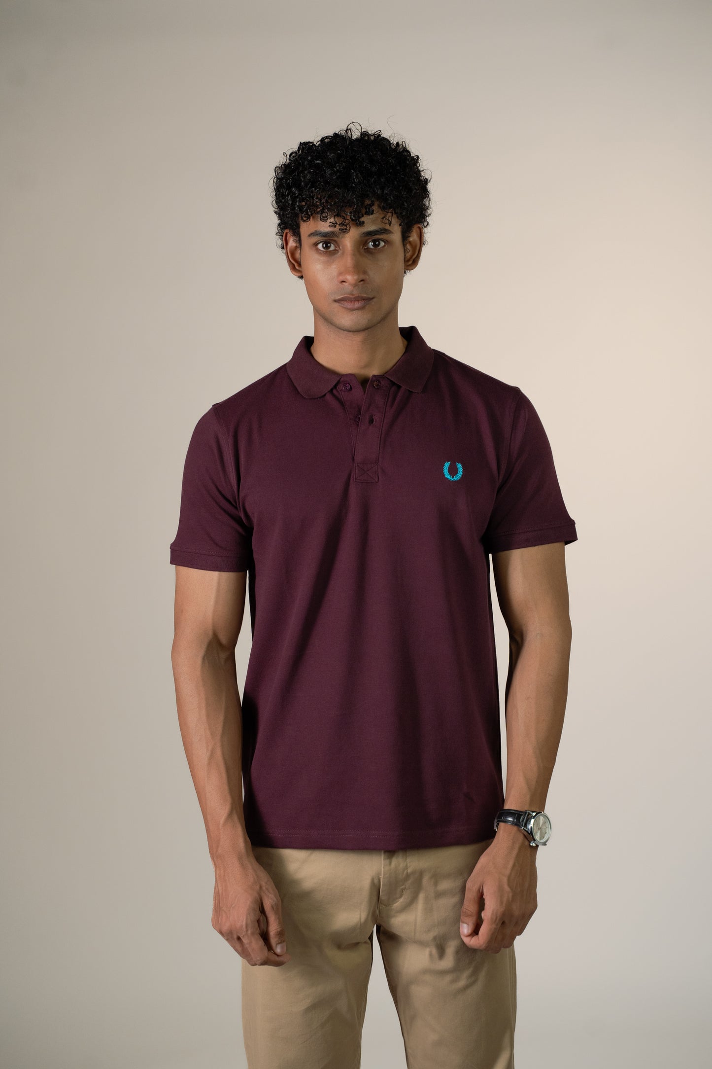 Buttonaire Polo | Laurel Stretch - Violet Plum