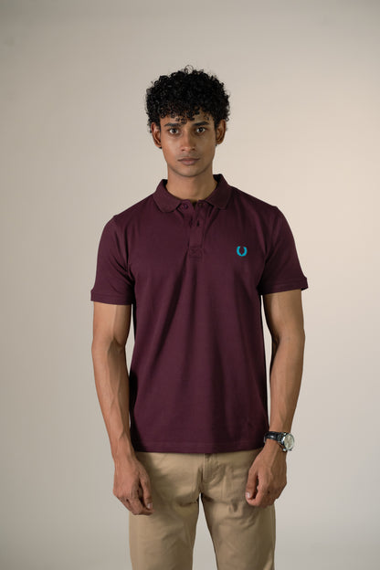 Buttonaire Polo | Laurel Stretch - Violet Plum