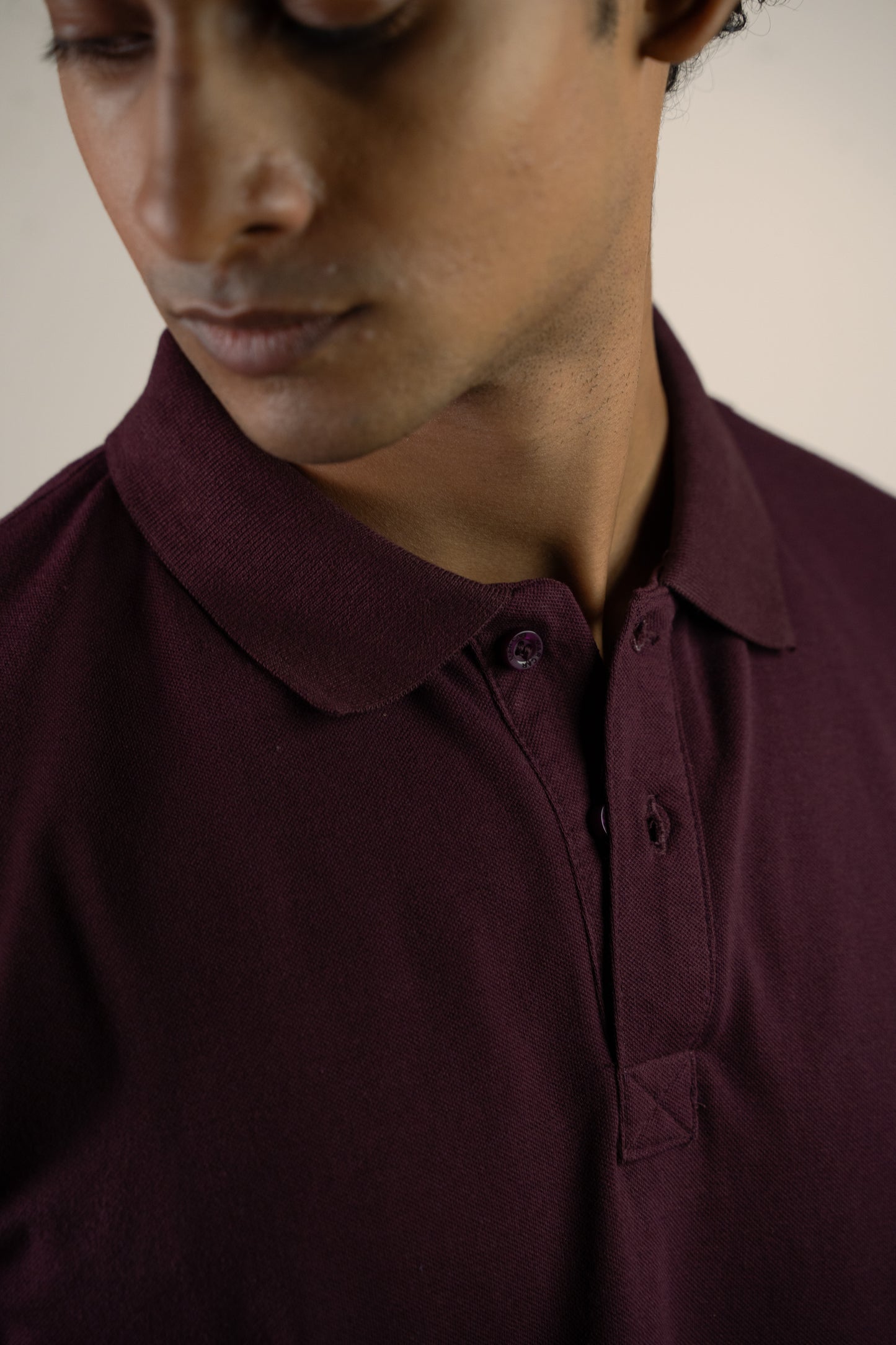 Buttonaire Polo | Laurel Stretch - Violet Plum