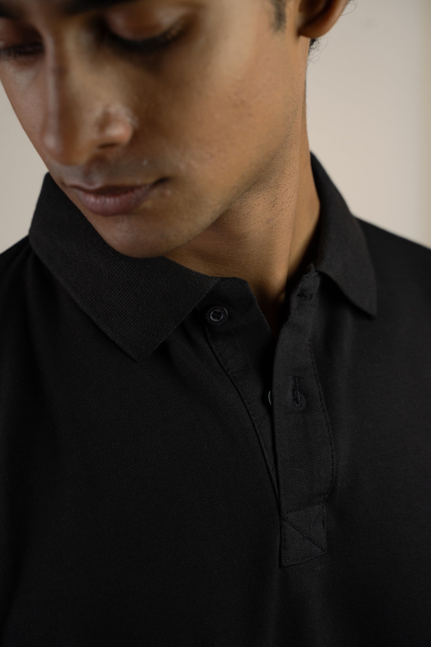 M Emblem Stretch Polo (Black)