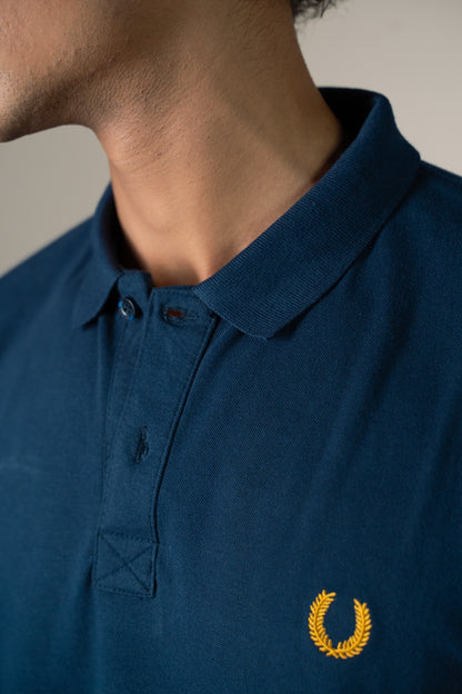 Buttonaire Polo Laurel Stretch - Midnight Teal