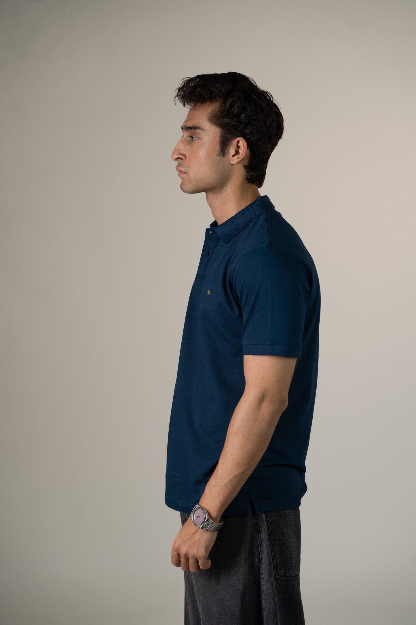 Buttonaire Polo M Stretch - Midnight Teal