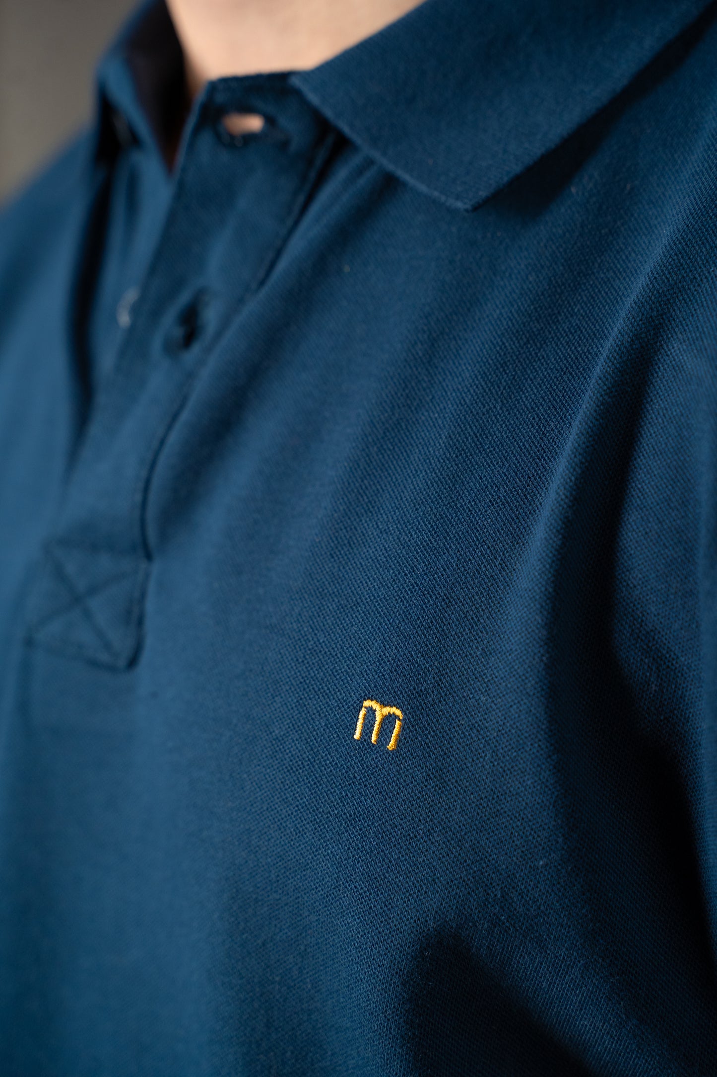 Buttonaire Polo M Stretch - Midnight Teal