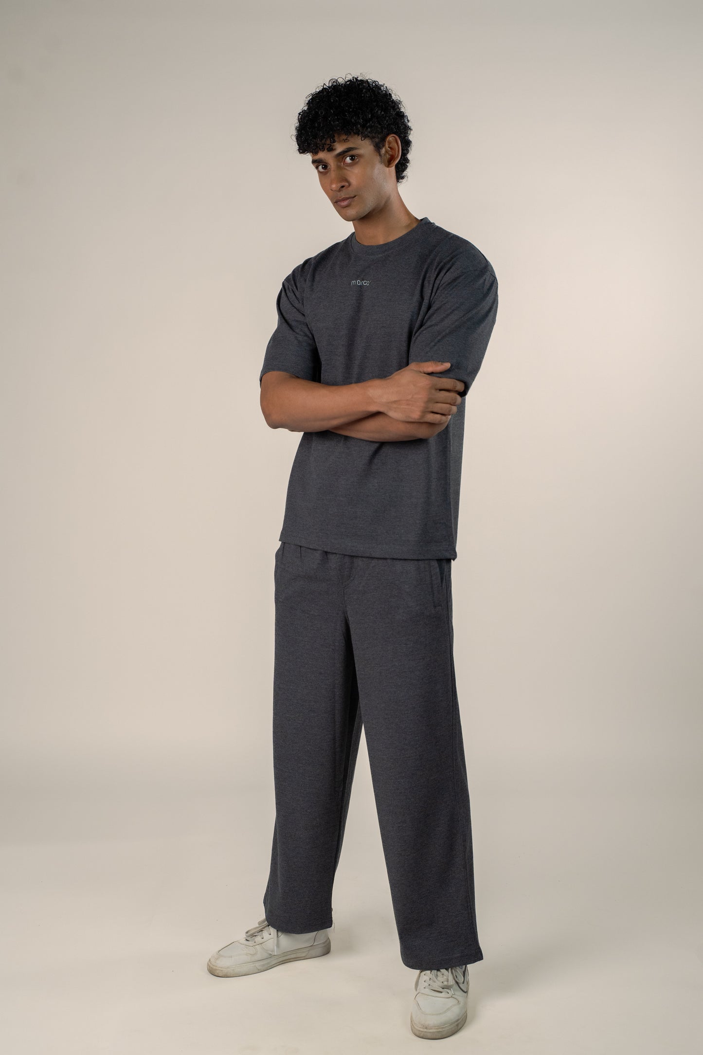 The Nomad Oversized Drop Shoulder Co-ord: Graphite