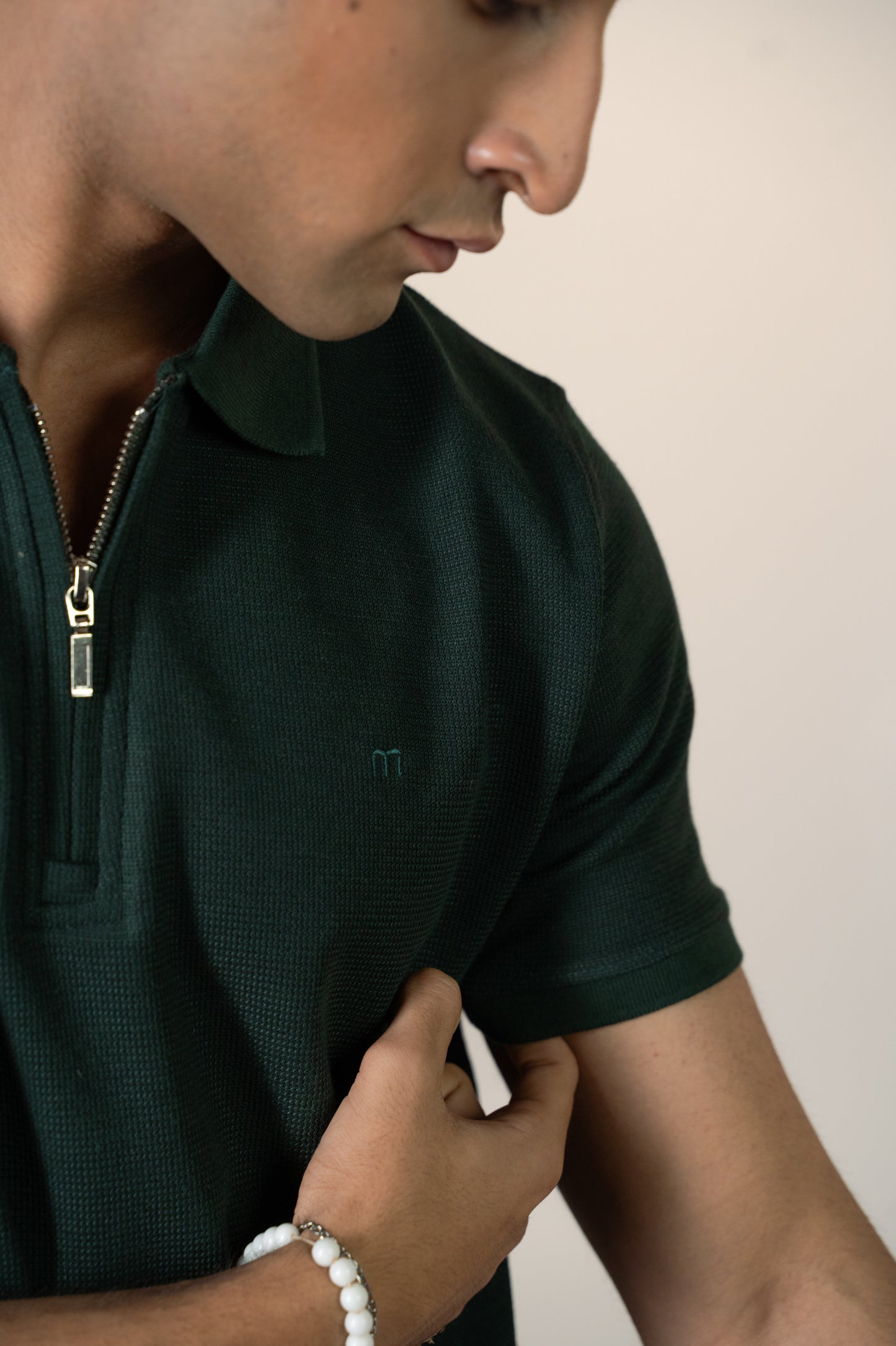 Artisan Zip Knit | Teal Green