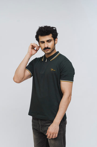 Zénzip Polo Signature Stretch Polo (Green)