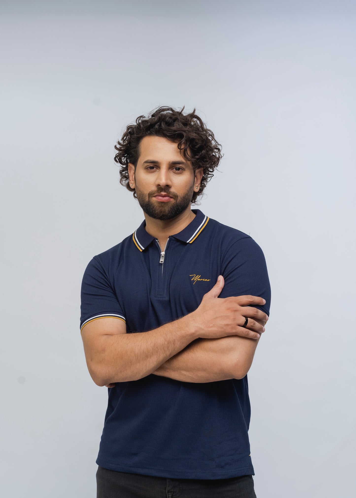 Zénzip  Signature Stretch Polo  (Navy)