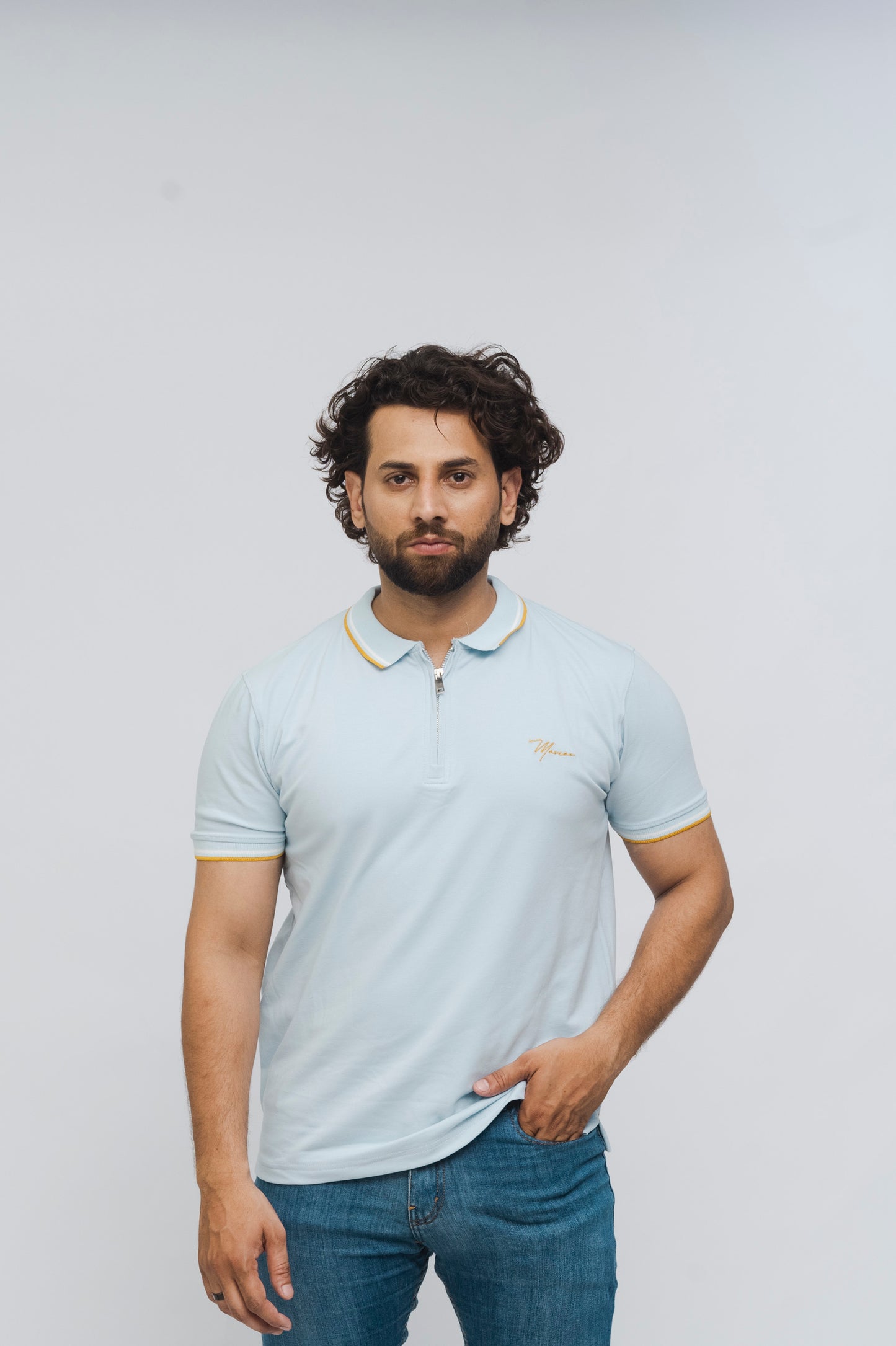 Zénzip Polo Signature  Stretch (Sky)